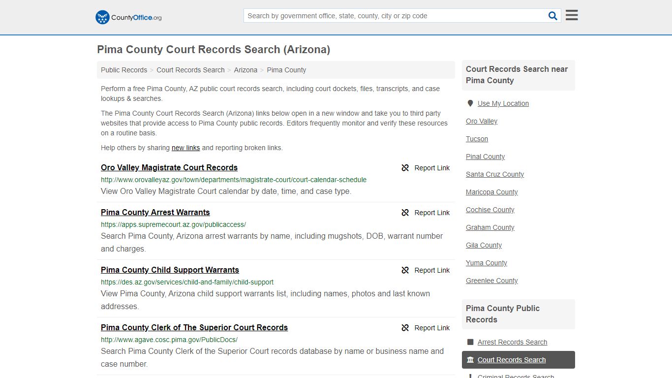 Court Records Search - Pima County, AZ (Adoptions ...