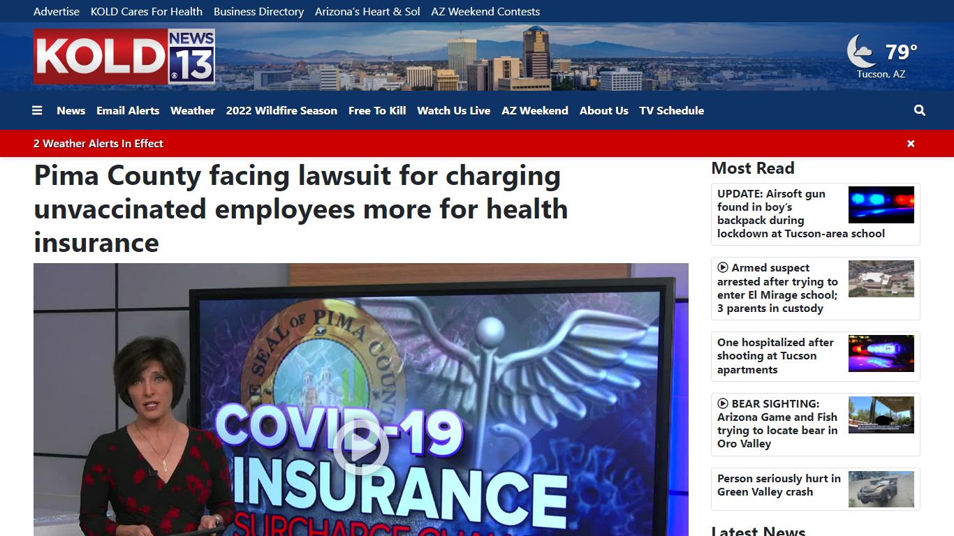 Pima County facing lawsuit for charging unvaccinated ...