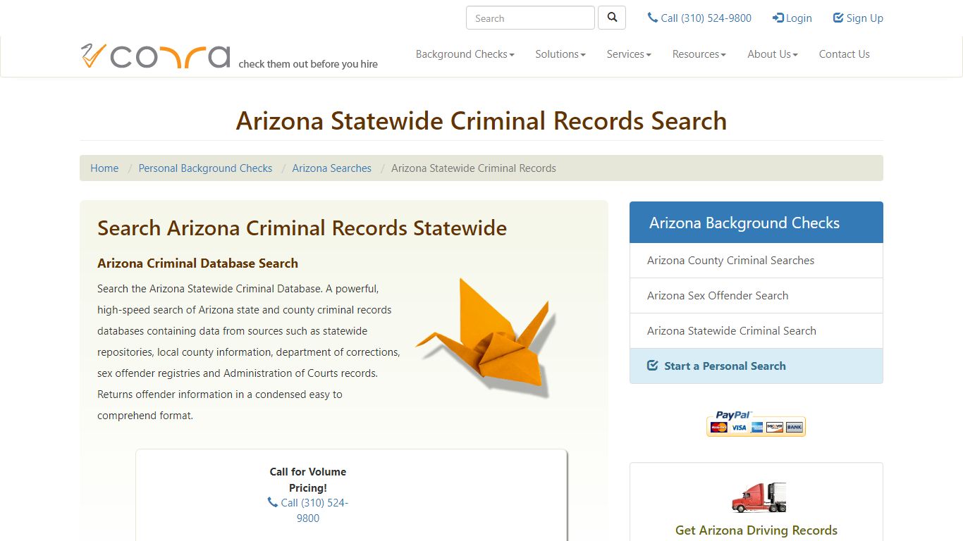 Arizona Criminal Records | Statewide Background Checks ...